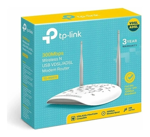 Imagen 3 de 3 de Modem Router Wifi Tp Link Td W9970 Vdsl2 Adsl 300 Mbps Usb