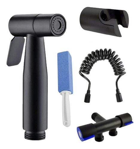 Imagen 1 de 10 de Kit De Ducha Con Pulverizador Para Bidé Y Cepillo De Piedra