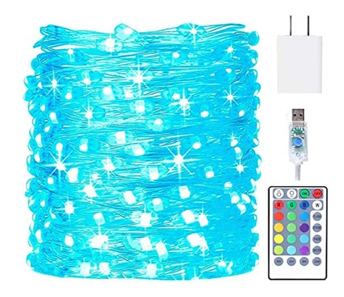 Habom Led Fairy Lights Plug In, 40 Pies 16 Colores Que Cambi