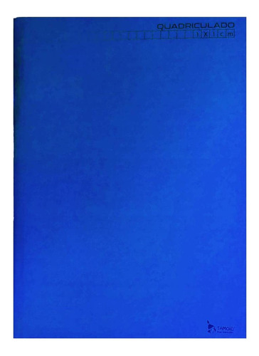 Caderno Quadriculado 10mm Brochurão Capa Dura 48fls Tamoio Cor Azul