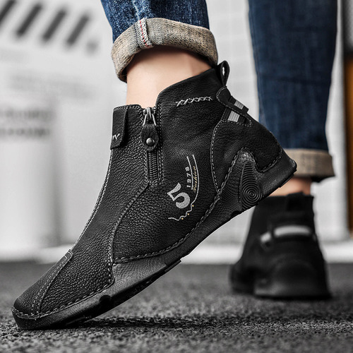 Botas De Senderismo De Cuero Hechas A Mano Para Exteriores A