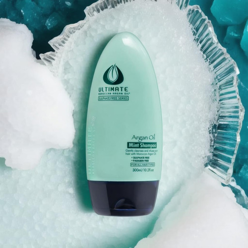 Último Champú De Menta Con Aceite De Argán Marroquí - 300 Ml