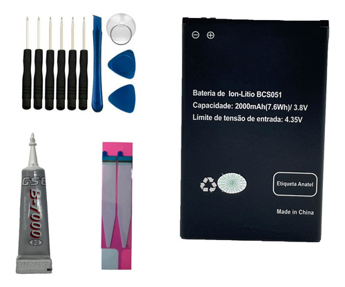 Flex Carga + Kit Bcs051 Compativel Com Multilaser Ms50l/s051