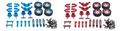 2x 1:28 Rc Coche Accesorios De Actualización De Metal Para