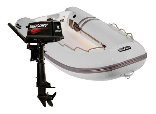 Imagem 1 de 7 de Bote Inflável Zefir Wind F240 + Motor Mercury 5hp 2t