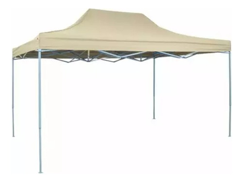 Toldo Plegable Lona Engomada Impermeable 2x3mts Crema