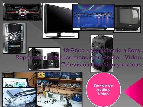 Reparación Y Service Tv, Equipos De Audio,cámaras