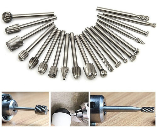 Kit De 20 Brocas De Carburo De Madera Para Dremel Mototool