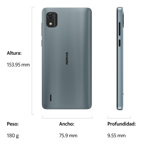 Nokia C2 2e Dual Sim, 2 Gb Ram, 32 Gb, Azul (caja Abierta)