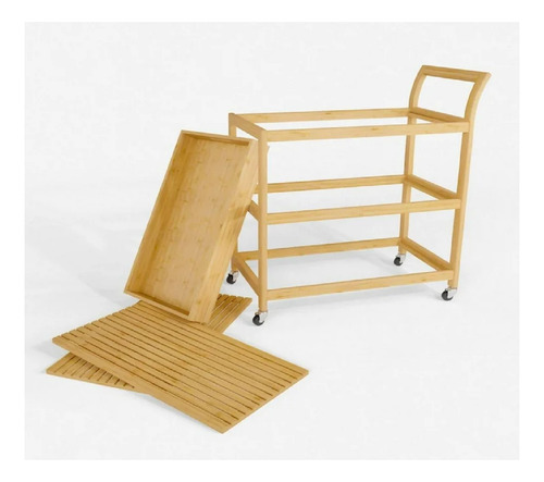 Carrito Member's Mark 3 Niveles Bamboo