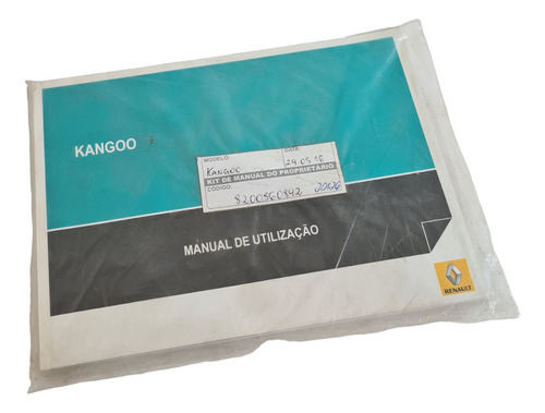 Manual De Utilização Renault Kangoo Original 8200860892