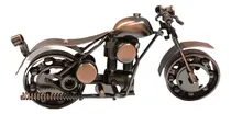 Comprar Moto Metal Vintage De 19cm Color Bronce Para Coleccionistas 