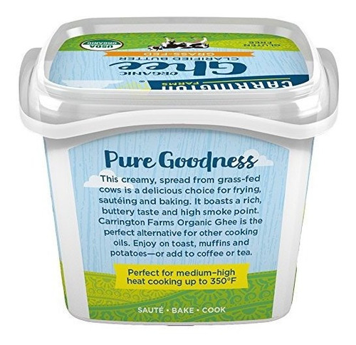 Carrington Farms Usda Organic Grass Fed Ghee, Mantequilla
