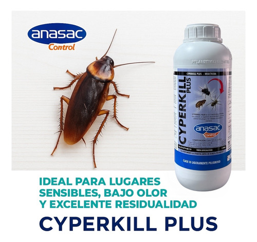 Cyperkill Plus 1 Litro - Insecticida Profesional Multiuso