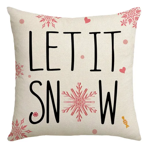 Funda De Cojín Navideño, 4 Unidades, Diseño Navideño, Decora
