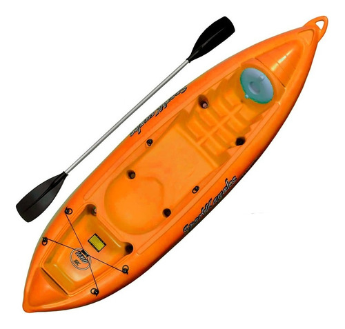 Kayak Sportkayas S K1 Reforzados + Remo 1 Persona Color Naranja