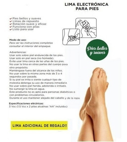 Torno Exfoliante Pies Pedicuria Callos Durezas - Exfoliador Podologia - Uso Personal - Portatil - Unisex - Garantia -