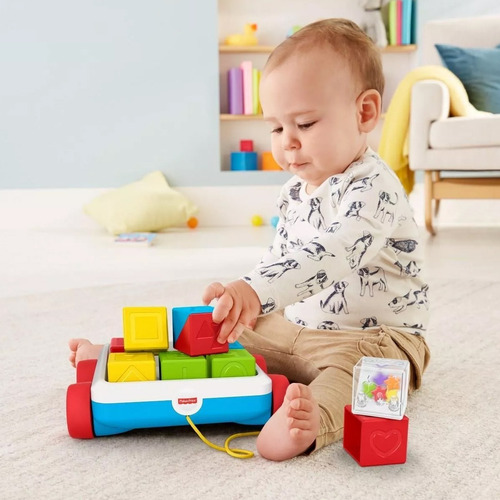 Imagem 4 de 7 de Brinquedo Educativo Carrinho De Blocos Fisher-price Mattel
