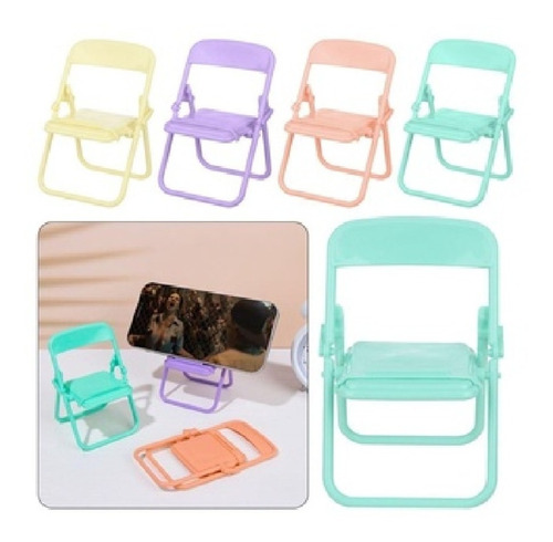 20 Porta Celular Forma D Silla Plegable Kawaii Color Pastel