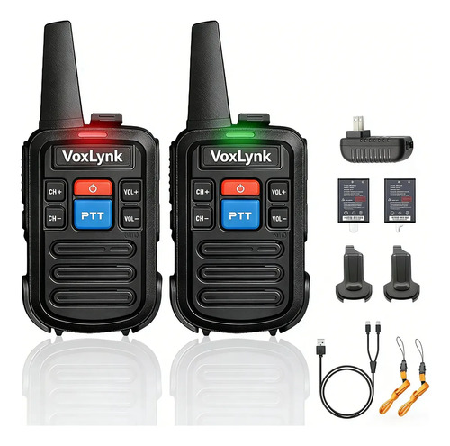 Pack de 2 Walkie-Talkies VoxLynk C50 para Comunicación de Larga Distancia