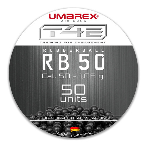 Imagen 3 de 9 de Postas Umarex De Goma Calibre Y Acero .50 + 10 Garrafas Co2