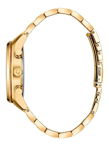 Relógio Bulova Masculino Cronógrafo 97c109 Aço Dourado