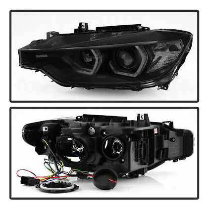 Fit 12-15 Bmw F30 3-series Led Drl Dual Halo Projector H Jjd