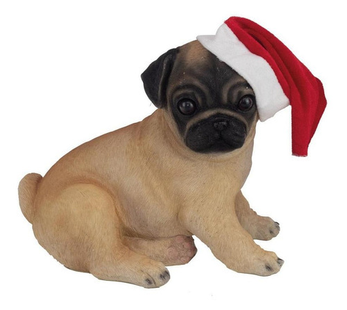 Cachorro Decorativo Pug Sentado Beg/pto 21x25x16 1020233
