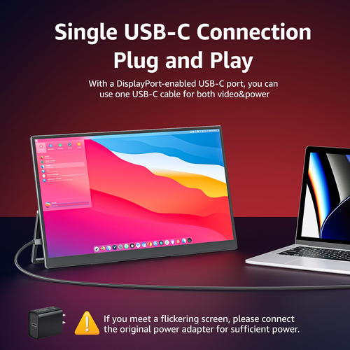 Monitor Portátil De Juegos 18.5 1080p Usb-c Hdmi