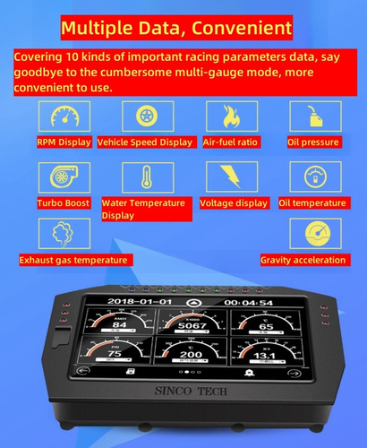 Tablero Digital Universal True Colour Lcd Para Tuning Coche