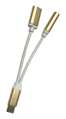 Cable T Tipo C A Jack 3.5mm Y C Auricular Cargador Adaptador