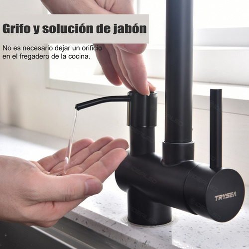 El Grifo De La Cocina Con Jabón Líquido Puede Girar 360 ° Y