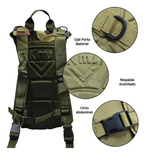 Mochila Camelbak De Hidratación Con Depósito 3l Camo Verde G