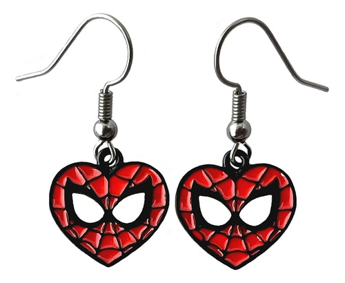 Pendientes De Spiderman Diseño Original Pendientes De Tuerca