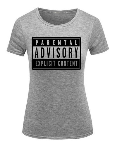 Remera Mujer Algodón Parental Advisory Explicit Content