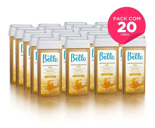 Kit 20 Refil Cera Roll-on 100g Depilação - Depil Bella