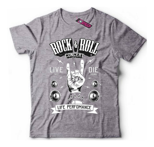 Remera Rock And Rock Live Fast Die Young Mb28 Dtg Premium