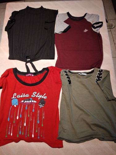 Lote De 4 Poleras Lola ,tallas Xs , Usadas 