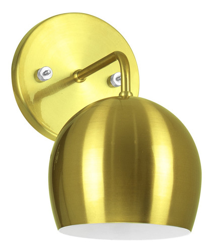 Arandela Aluminio Bola Dourado 23x25cm