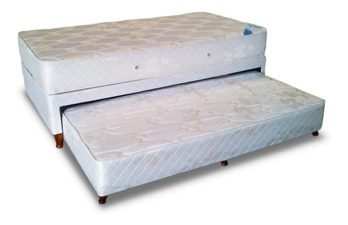 Sommier Divan Carro Cama Dual 1 1/2 Plaza Y Media Linea Nox