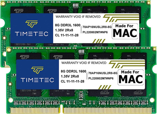 Memoria Ram Timetec Hynix Para Mac 16gb (2x8gb) Ddr3 1600mhz