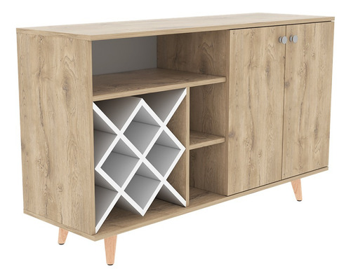 Mueble Bar Vithi Macadamia + Blanco