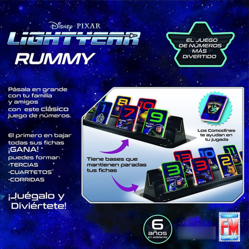 Juego De Mesa Rummy De Lightyear De Fotorama