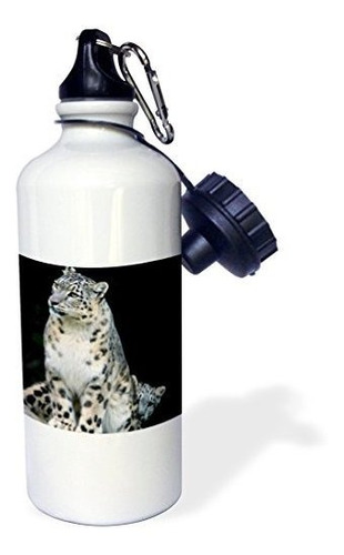 Botella De Agua Deportiva 3drose, Leopardo De Las Nieves,