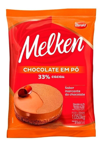 Chocolate Em Pó 33% Melken Harald 1,050kg - Promocão