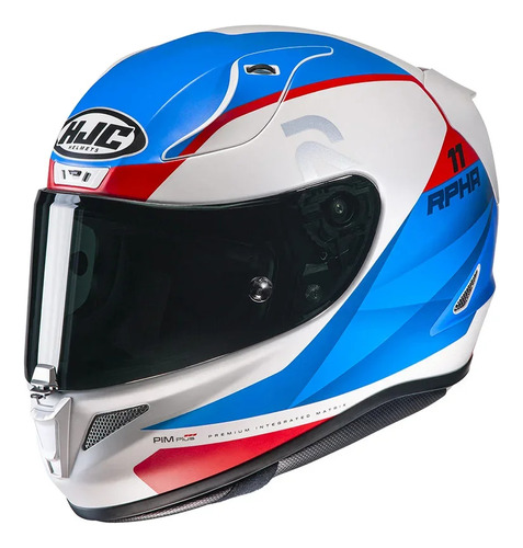 Casco  Hjc Rpha 11 Texen Azul Blanco Y Rojo