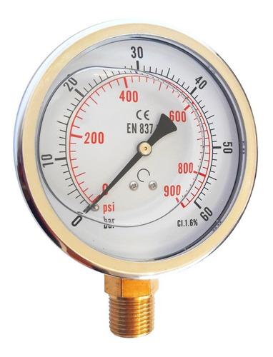 Manómetro Ø 100 Mm, Escala 0-250 Bar Rosca 1/2  Npt Inferior