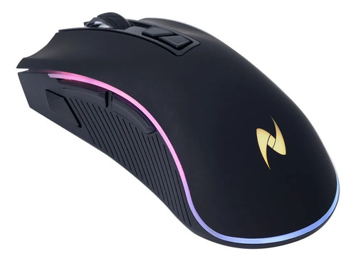 Mouse Gamer Norcel N Series N271 8 Botones Rgb Compatible Pc Color Negro