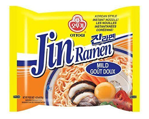 Sopa Instantánea Ottogi Ramen Coreano Jin Mild Ottogi 5 Piezas 120g