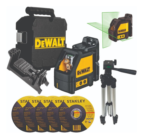 Nível Laser Verde Dewalt Dw088cg 30m+ Tripé + 5 Discos Metal